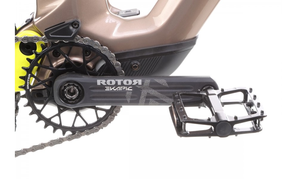 Rower górski elektryczny Haibike LYKE CF 11 - szaro-piaskowo-limonkowy