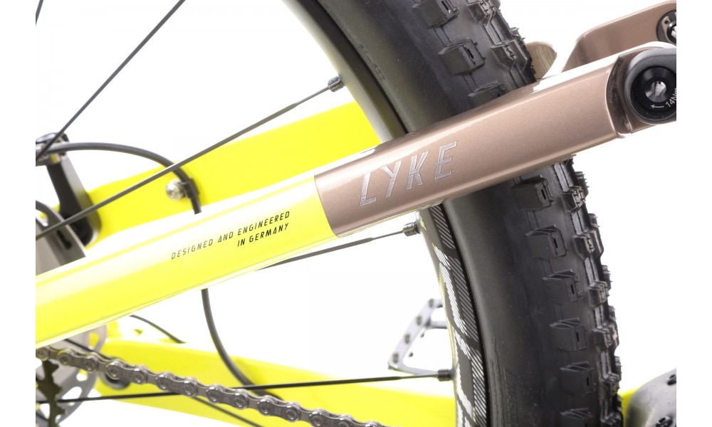 Rower górski elektryczny Haibike LYKE CF 11 - szaro-piaskowo-limonkowy