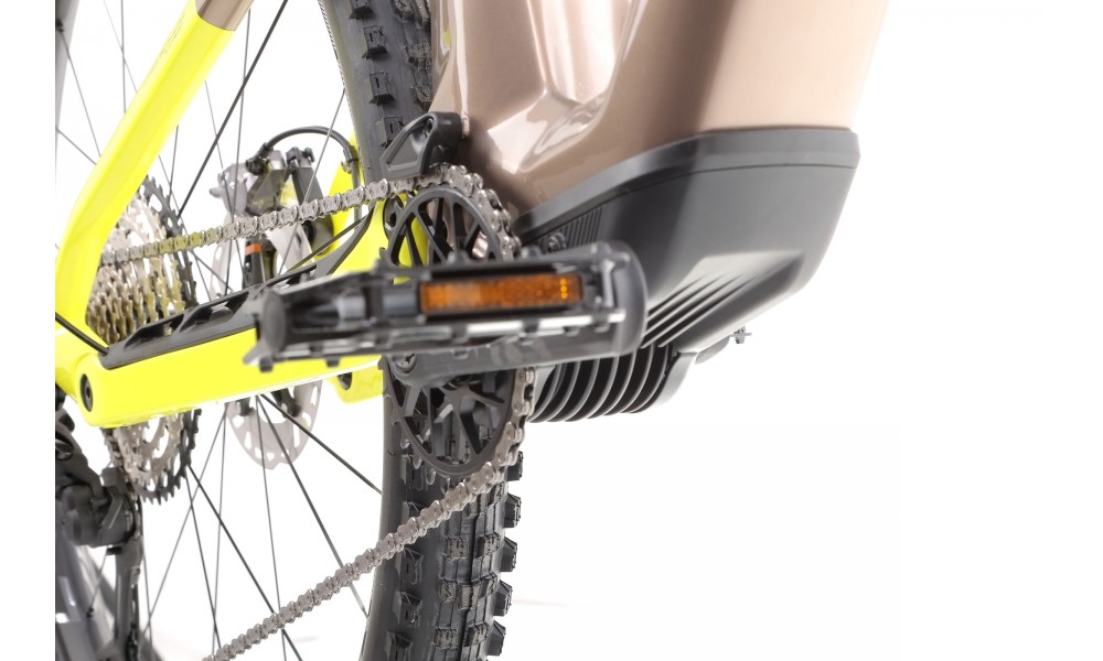 Rower górski elektryczny Haibike LYKE CF 11 - szaro-piaskowo-limonkowy