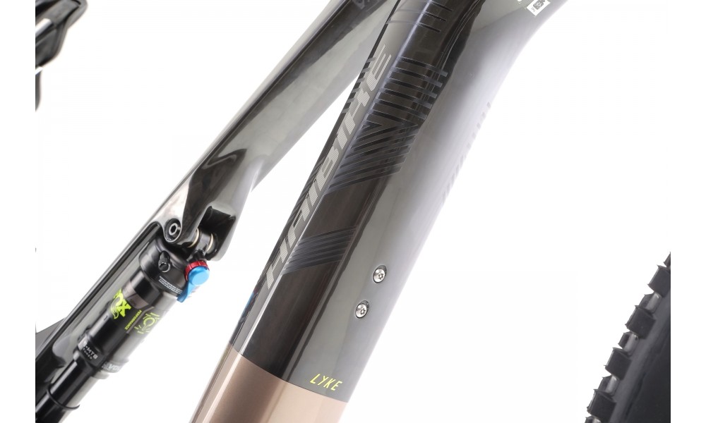 Rower górski elektryczny Haibike LYKE CF 11 - szaro-piaskowo-limonkowy