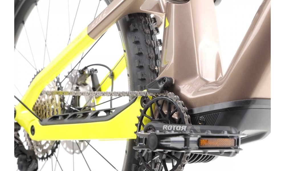 Rower górski elektryczny Haibike LYKE CF 11 - szaro-piaskowo-limonkowy