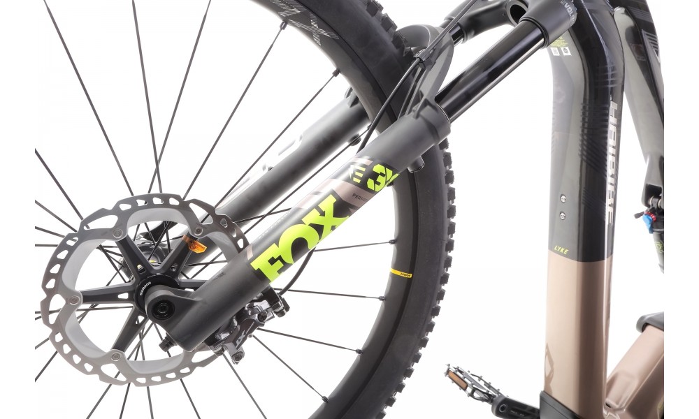 Rower górski elektryczny Haibike LYKE CF 11 - szaro-piaskowo-limonkowy