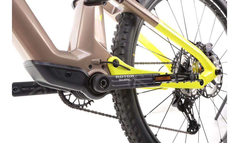 Rower górski elektryczny Haibike LYKE CF 11 - szaro-piaskowo-limonkowy