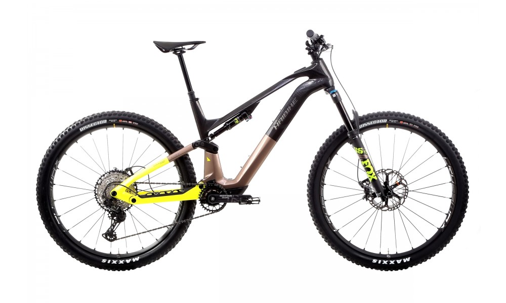 Rower górski elektryczny Haibike LYKE CF 11 - szaro-piaskowo-limonkowy