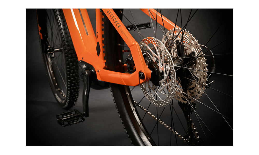 Rower górski elektryczny Haibike AllTrack 6 - pomarańczowo-tytanowy