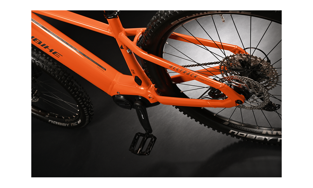 Rower górski elektryczny Haibike AllTrack 6 - pomarańczowo-tytanowy