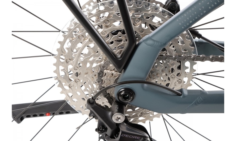 Rower trekkingowy elektryczny Winora Yucatan X12 Low - niebiesko-szary