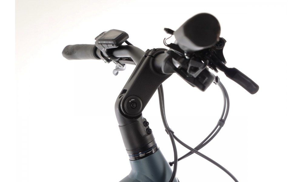 Rower trekkingowy elektryczny Winora Yucatan X12 Low - niebiesko-szary