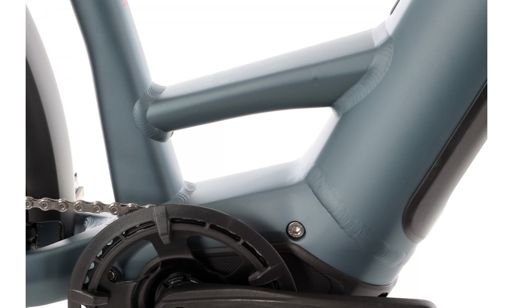 Rower trekkingowy elektryczny Winora Yucatan X12 Low - niebiesko-szary