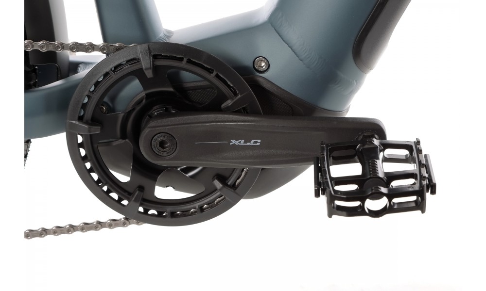 Rower trekkingowy elektryczny Winora Yucatan X12 Low - niebiesko-szary