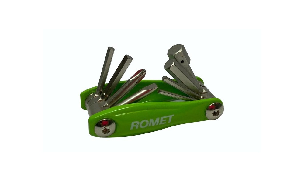 Klucze imbusowe Romet 9 funkcji - zielony