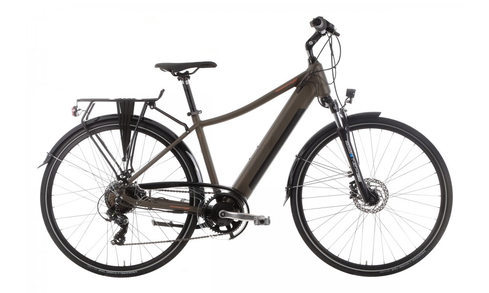 Rower trekkingowy elektryczny Romet Orkan RM 2 D Integrated - oliwkowy