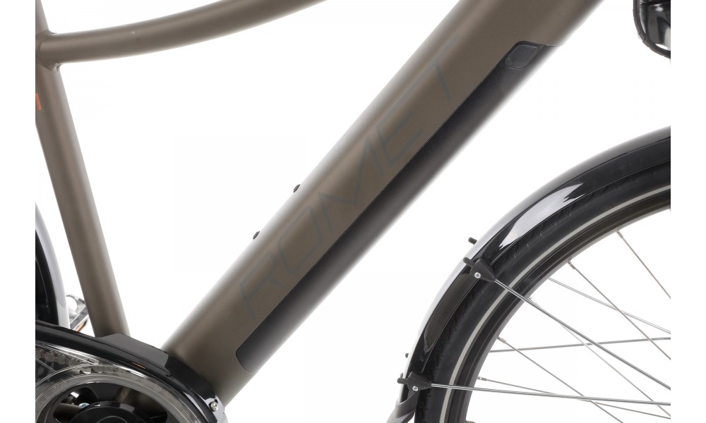 Rower trekkingowy elektryczny Romet Orkan RM 2 D Integrated - oliwkowy