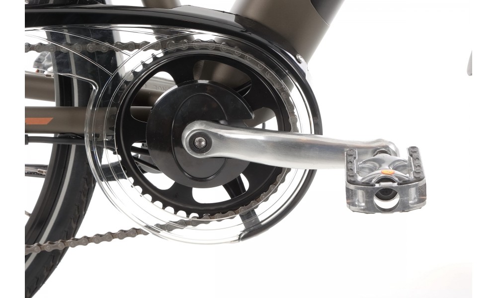 Rower trekkingowy elektryczny Romet Orkan RM 2 D Integrated - oliwkowy