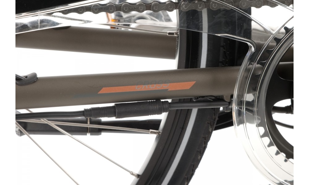 Rower trekkingowy elektryczny Romet Orkan RM 2 D Integrated - oliwkowy