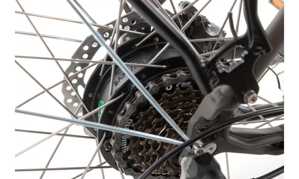 Rower trekkingowy elektryczny Romet Orkan RM 2 D Integrated - oliwkowy