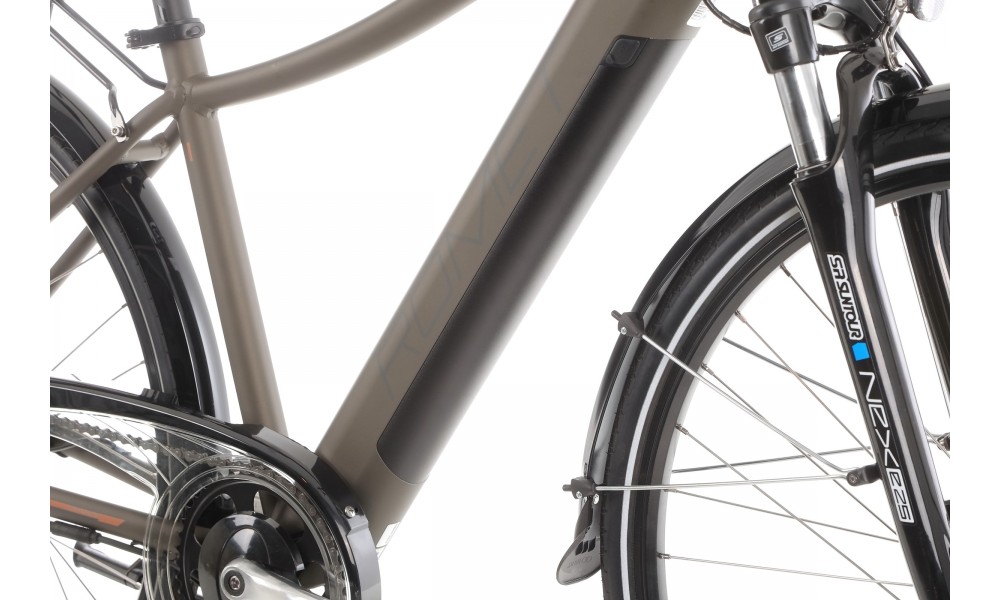 Rower trekkingowy elektryczny Romet Orkan RM 2 D Integrated - oliwkowy