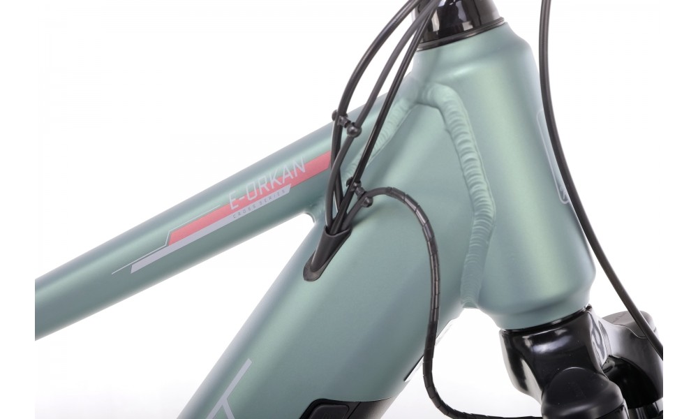 Rower trekkingowy elektryczny Romet Orkan RM 2 D Integrated - pistacjowo-łososiowy