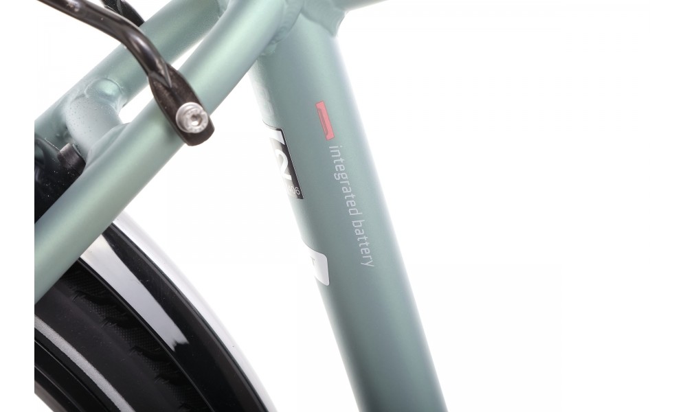 Rower trekkingowy elektryczny Romet Orkan RM 2 D Integrated - pistacjowo-łososiowy