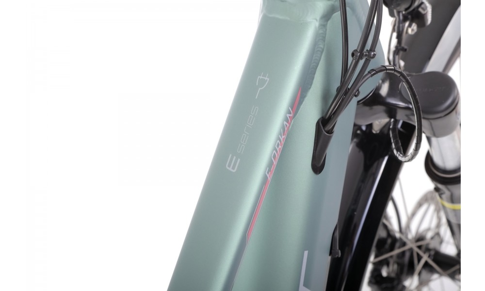 Rower trekkingowy elektryczny Romet Orkan RM 2 D Integrated - pistacjowo-łososiowy