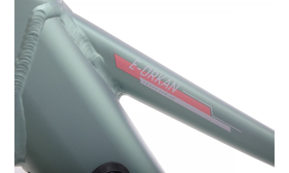 Rower trekkingowy elektryczny Romet Orkan RM 2 D Integrated - pistacjowo-łososiowy