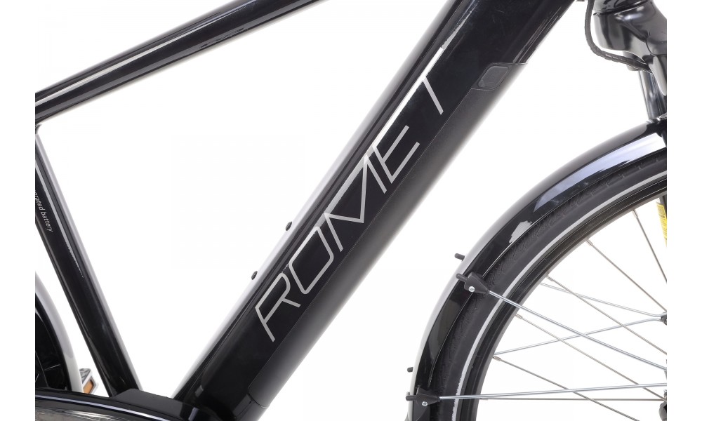 Rower trekkingowy elektryczny Romet Orkan RM 2 M Integrated - czarny