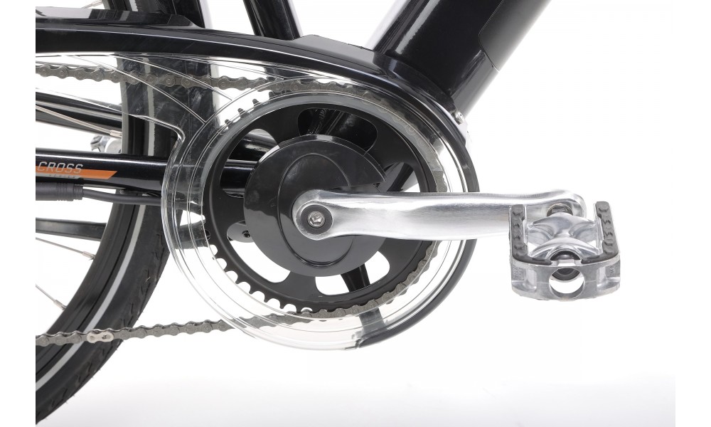 Rower trekkingowy elektryczny Romet Orkan RM 2 M Integrated - czarny