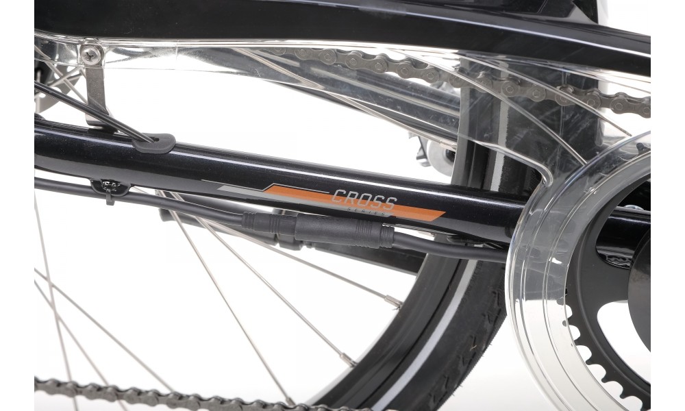 Rower trekkingowy elektryczny Romet Orkan RM 2 M Integrated - czarny