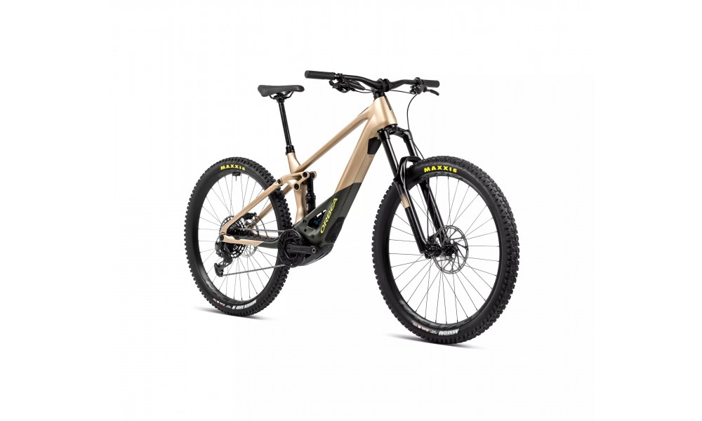 Rower górski elektryczny Orbea WILD H20-EAGLE 2024 - brązowo-zielony