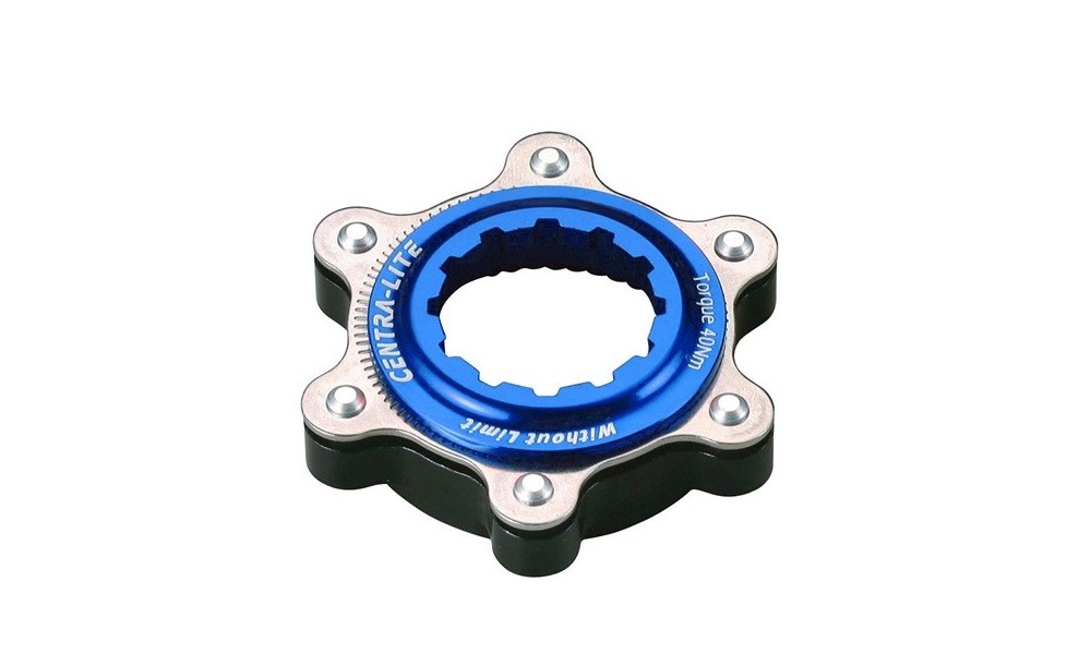 Adapter Accent Centerlock do tarcz na 6 śrub - niebieski