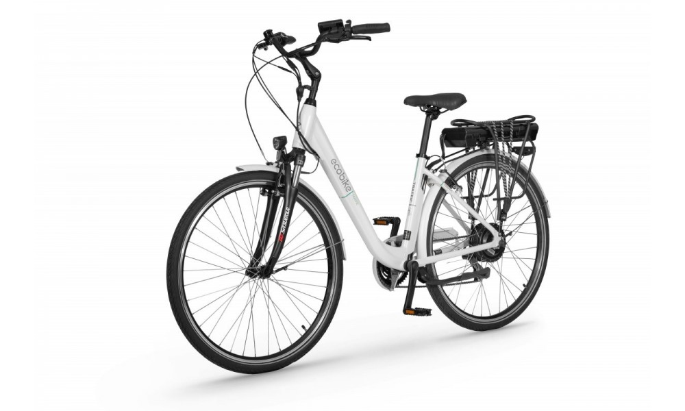 Rower miejski elektryczny Ecobike Traffic 14,5Ah - biały