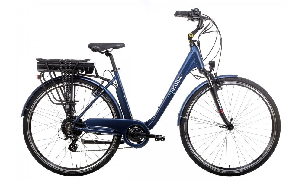 Rower miejski elektryczny Ecobike Traffic 14,5Ah - niebieski