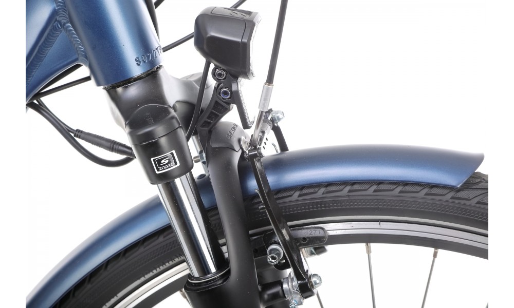 Rower miejski elektryczny Ecobike Traffic 14,5Ah - niebieski