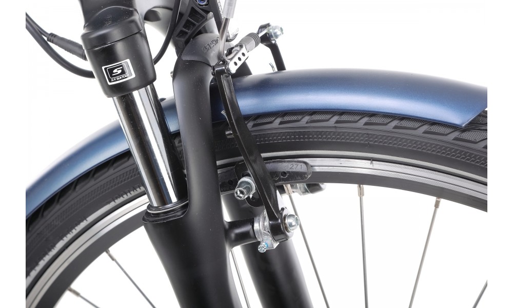 Rower miejski elektryczny Ecobike Traffic 14,5Ah - niebieski