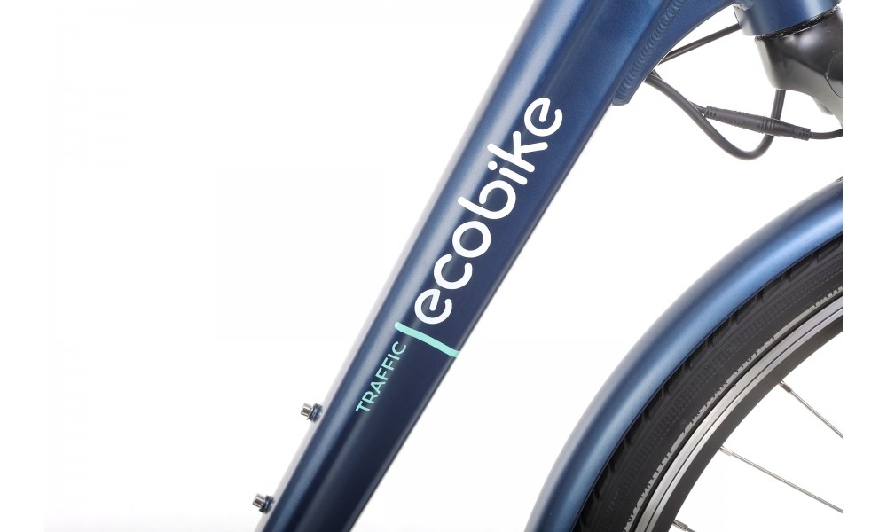 Rower miejski elektryczny Ecobike Traffic 14,5Ah - niebieski