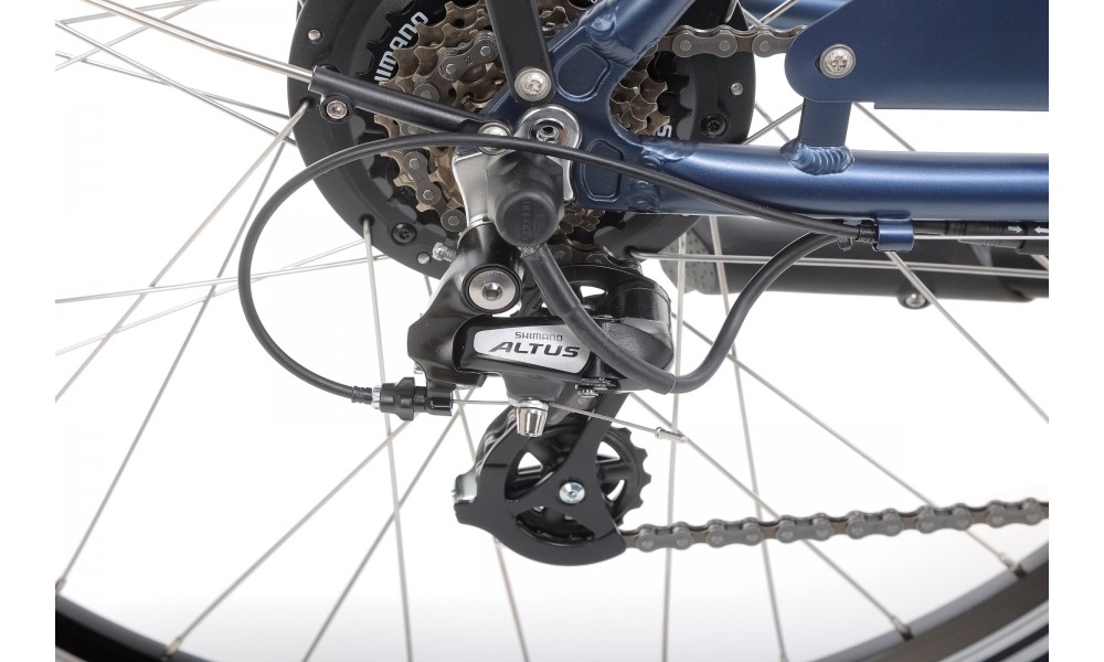 Rower miejski elektryczny Ecobike Traffic 14,5Ah - niebieski