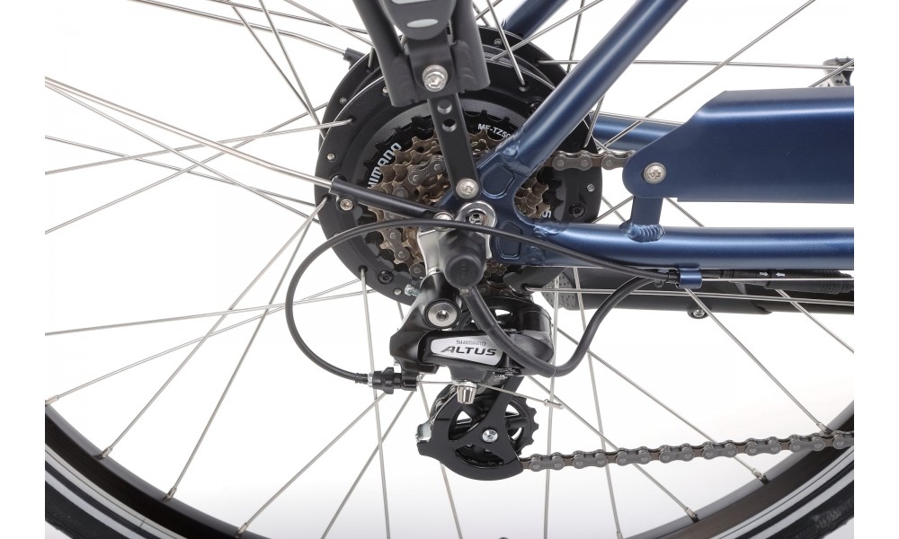 Rower miejski elektryczny Ecobike Traffic 14,5Ah - niebieski