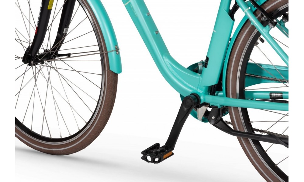 Rower miejski elektryczny Ecobike Traffic 14,5Ah - miętowy