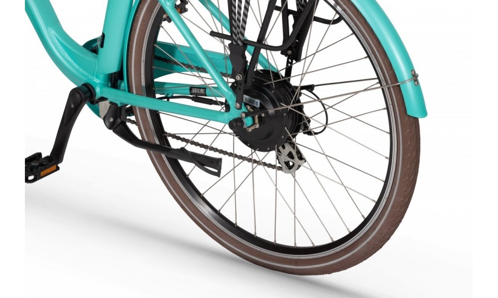 Rower miejski elektryczny Ecobike Traffic 14,5Ah - miętowy