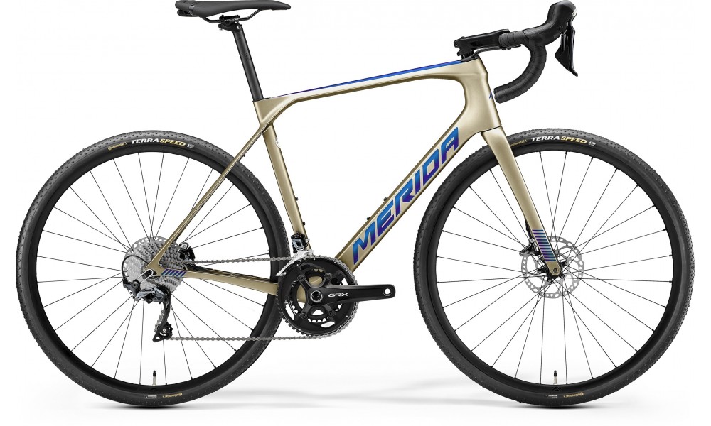 Rower szosowy Merida Scultura Endurance GR 5000 2024 - złoto-niebieski