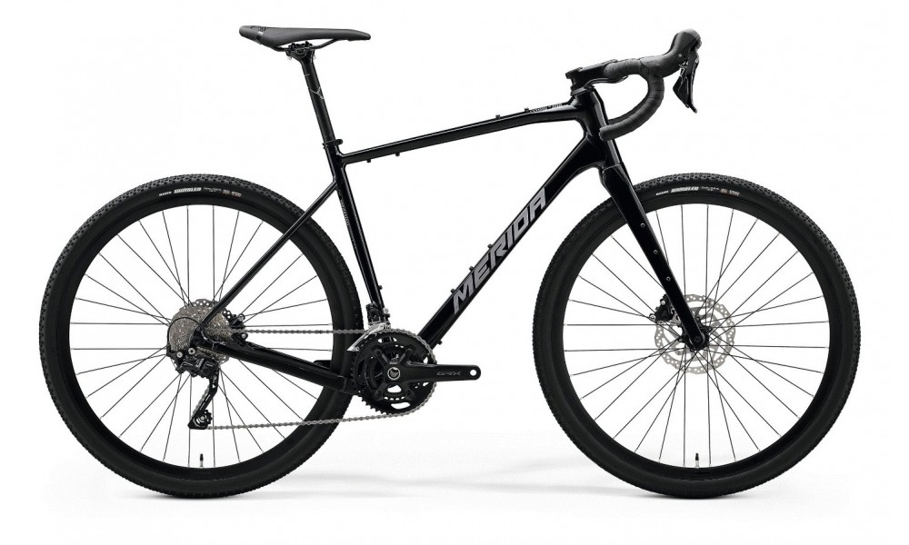 Rower gravel Merida Silex 400 2024 - czarno-srebrny