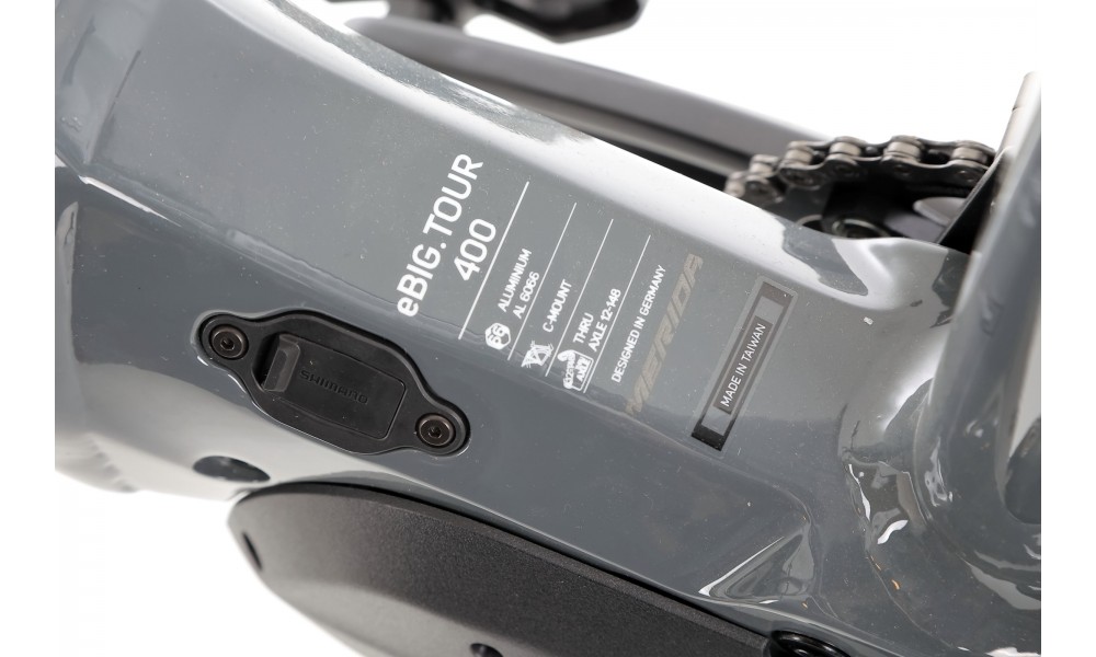 Rower trekkingowy elektryczny Merida eBig Tour 400 EQ 2024 - szaro-czarny