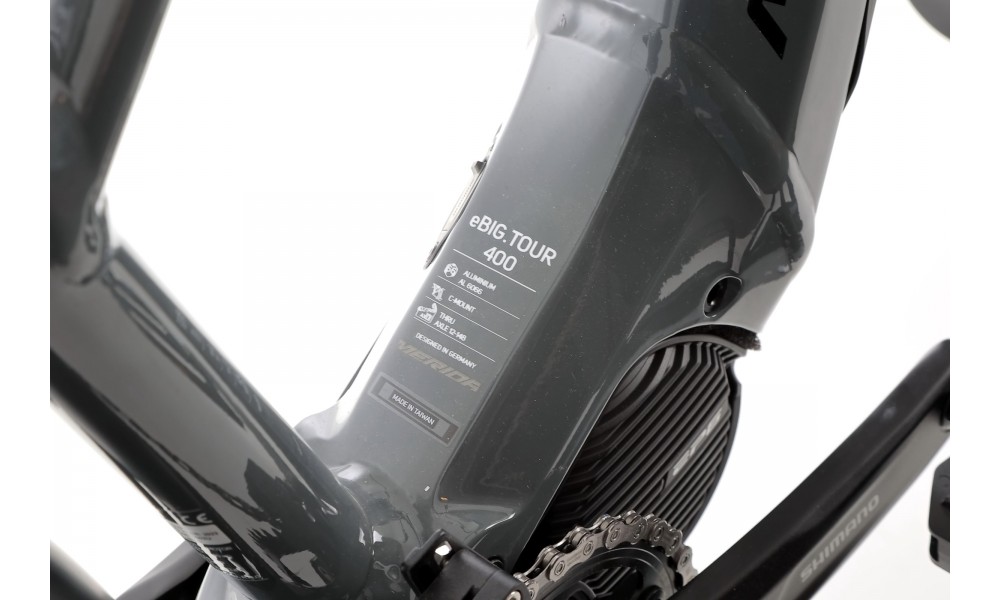 Rower trekkingowy elektryczny Merida eBig Tour 400 EQ 2024 - szaro-czarny