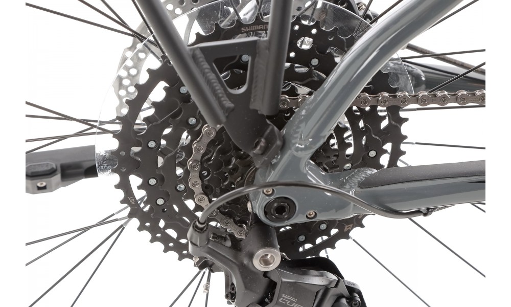 Rower trekkingowy elektryczny Merida eBig Tour 400 EQ 2024 - szaro-czarny