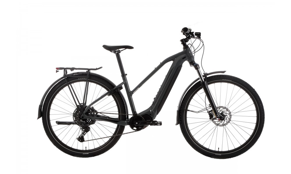 Rower trekkingowy elektryczny Merida eBig Tour 400 EQ 2024 - szaro-czarny