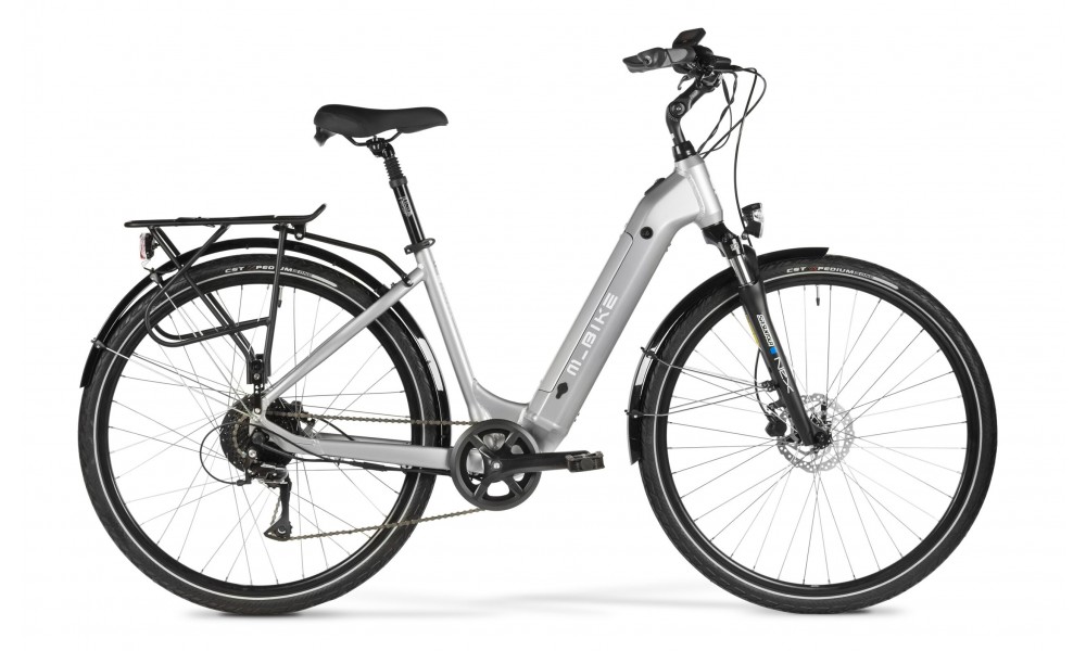 Rower miejski elektryczny M-Bike eCity 828.2 Lady - szary