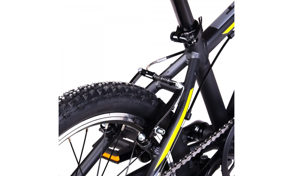 Rower dziecięcy Unibike Pilot 2024 - czarno-żółty