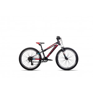 Rower młodzieżowy Unibike Raptor 2024 - czarny-czerwony 1