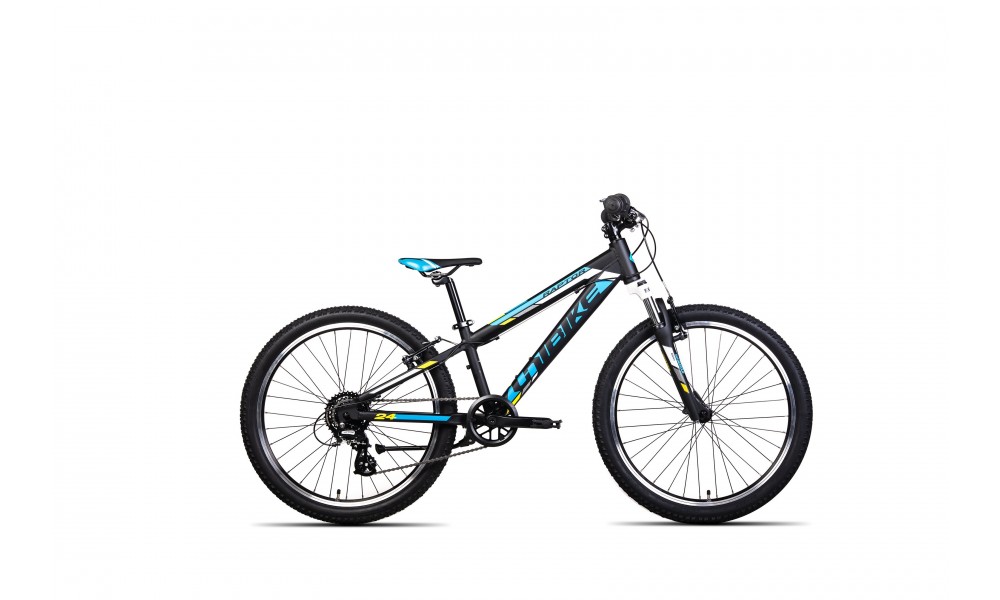 Rower młodzieżowy Unibike Raptor 2024 - czarny-niebieski