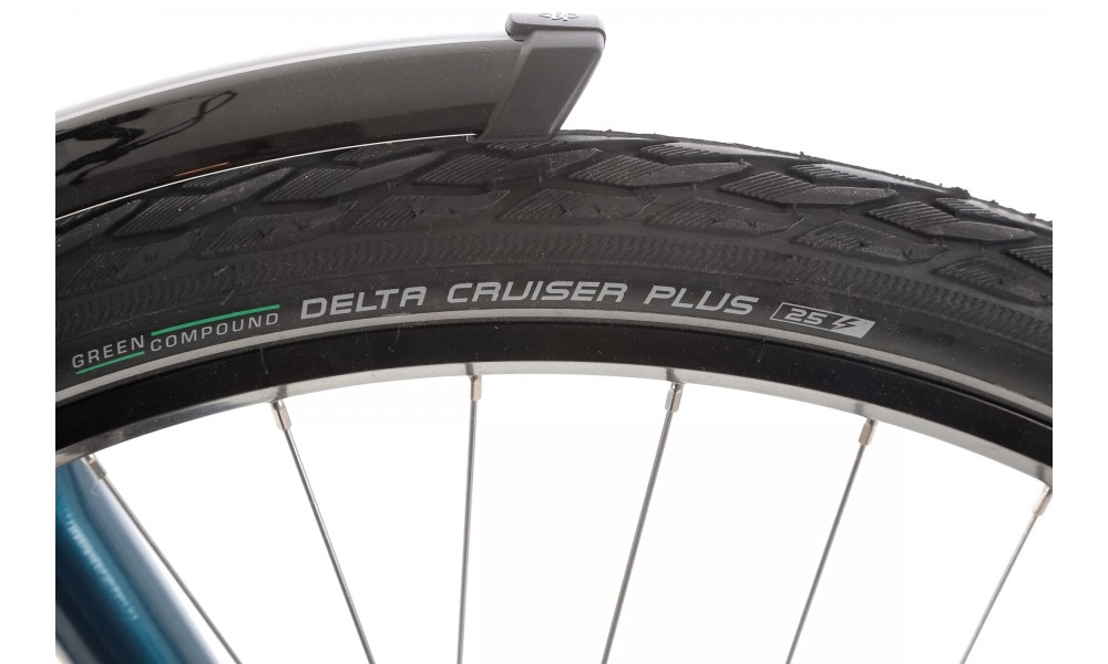 Rower miejski elektryczny Unibike Optima 2024 - niebieski